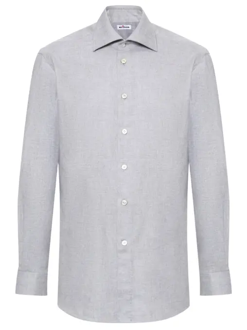 Рубашка Slim Fit из хлопка и лиоцелла KITON