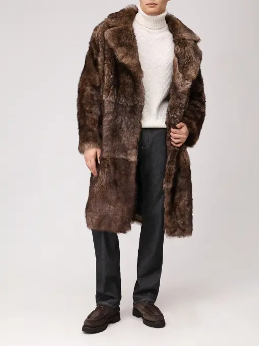 Пальто из овчины YVES SALOMON