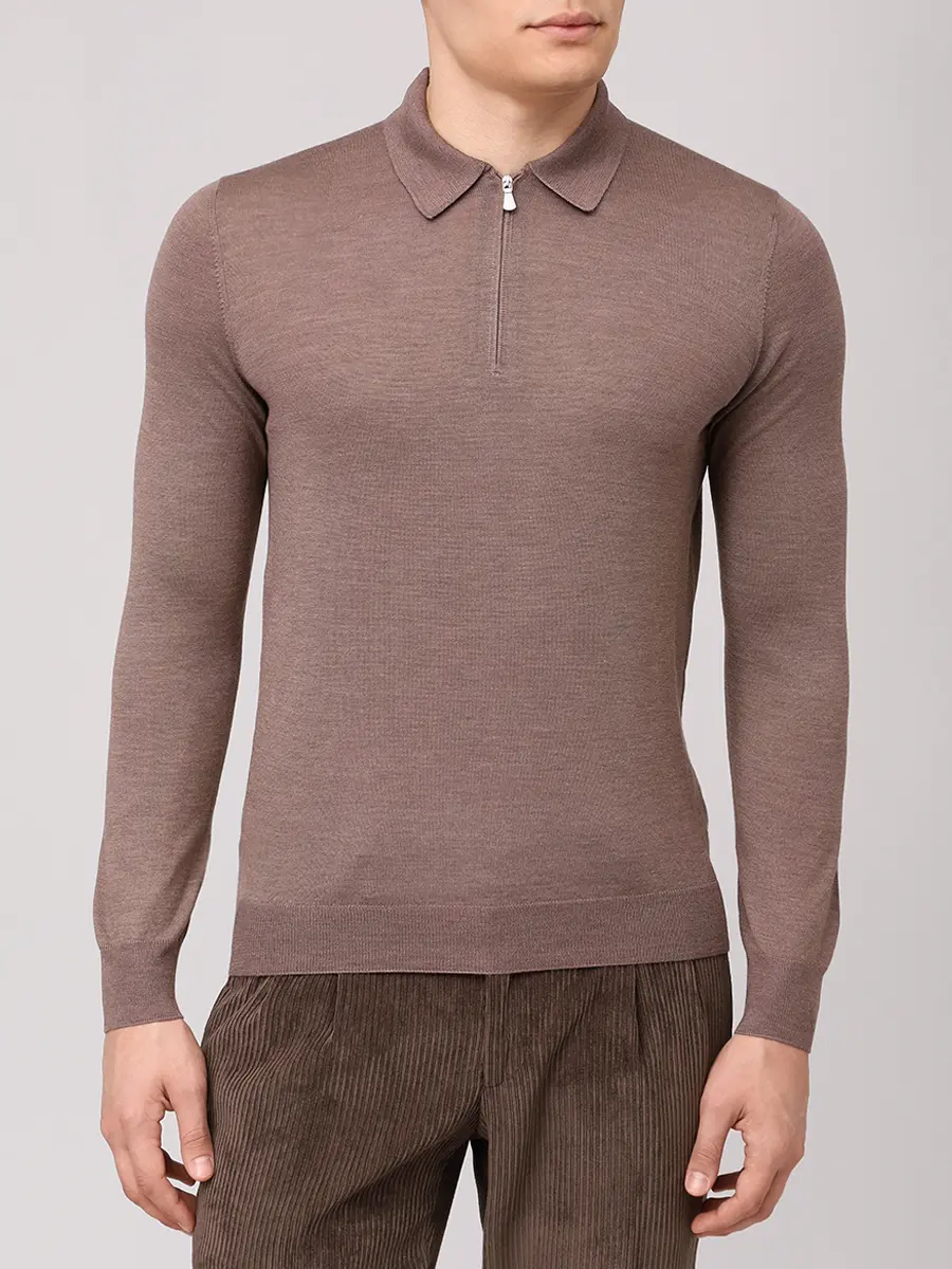 Поло из шерсти и шелка