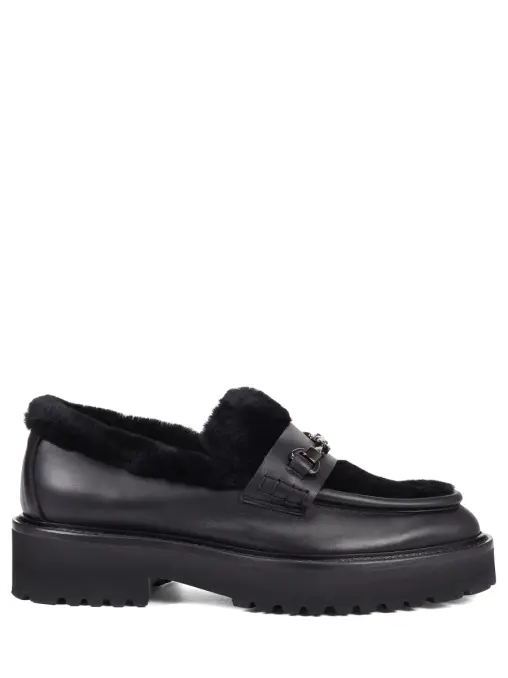 Лоферы комбинированные на меху DOUCAL`S