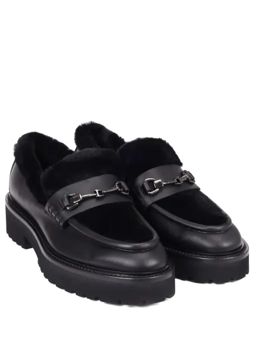 Лоферы комбинированные на меху DOUCAL`S