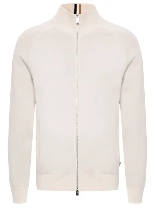 Кардиган из хлопка и шерсти BOSS