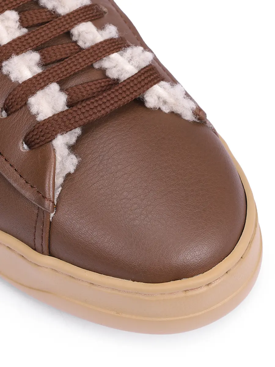 Кеды кожаные на меху