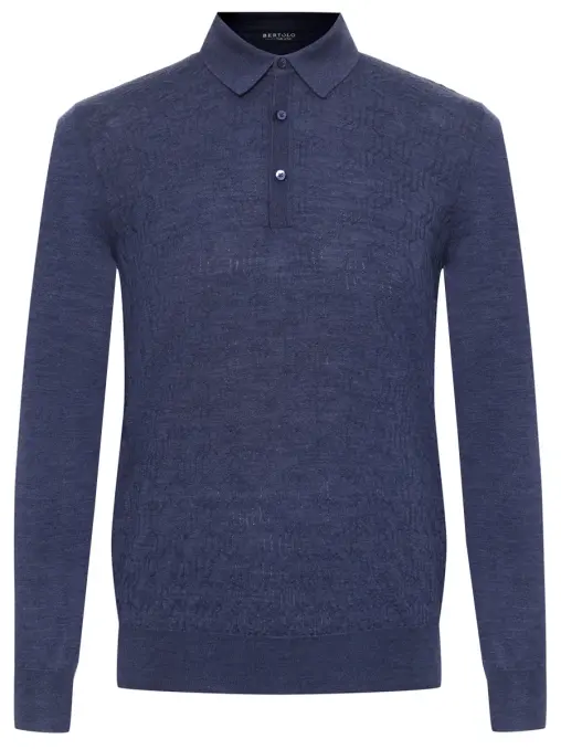 Поло из шерсти и шелка BERTOLO LUXURY MENSWEAR