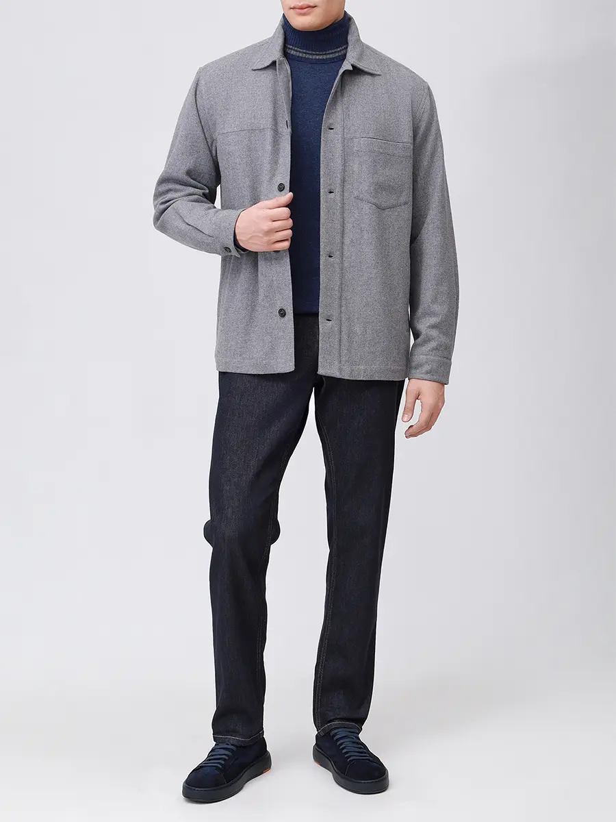 Рубашка из шерсти и кашемира