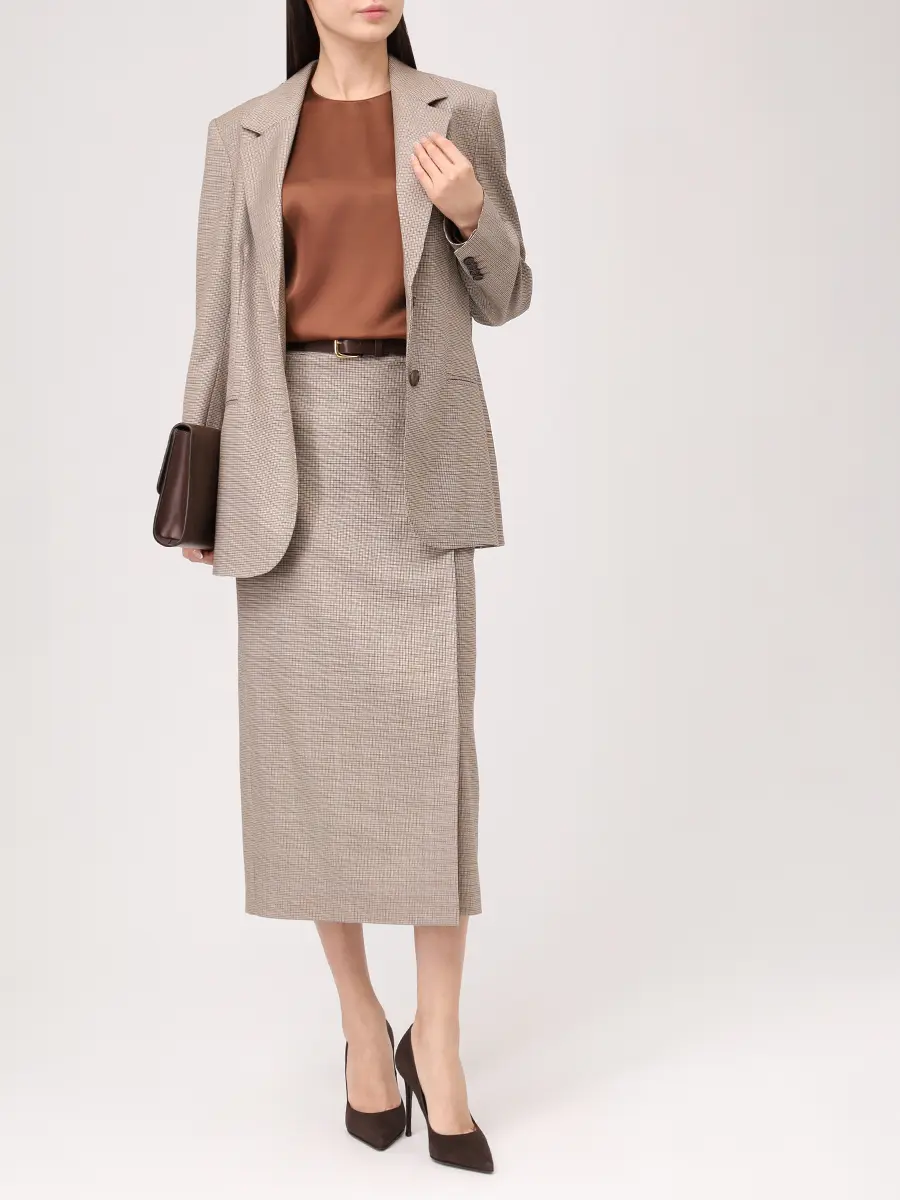 Юбка-футляр шерстяная