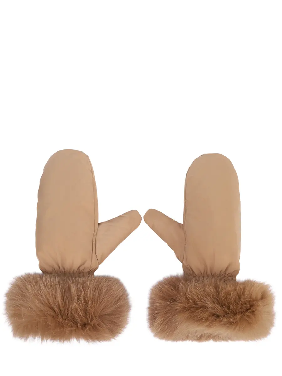 Варежки с мехом лисы