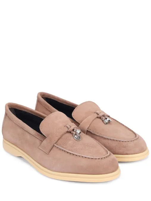 Лоферы замшевые на байке ALDO BRUE`