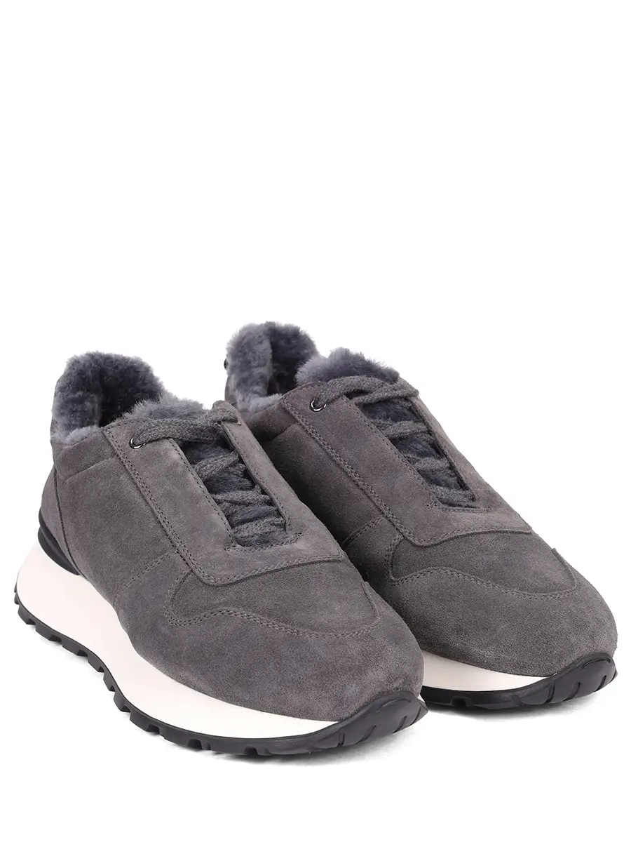 Кроссовки замшевые на меху