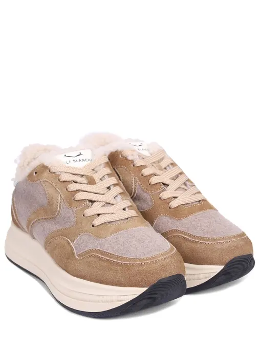 Кроссовки комбинированные на меху VOILE BLANCHE