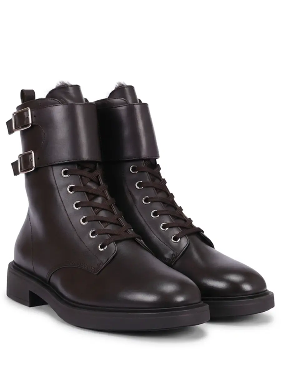 Ботинки кожаные на меху