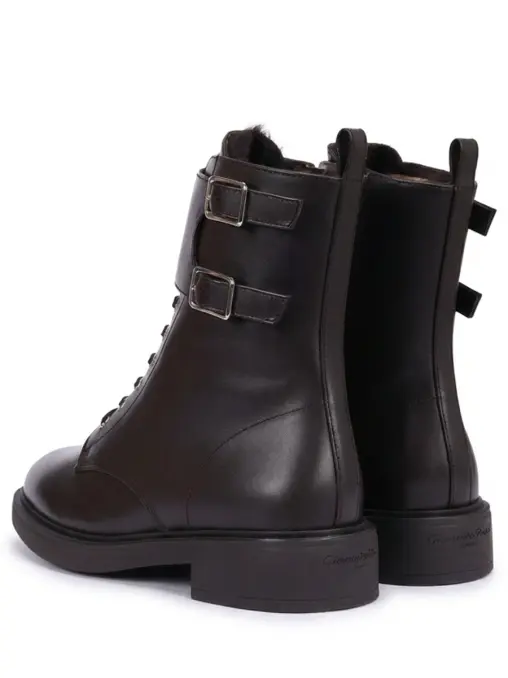 Ботинки кожаные на меху GIANVITO ROSSI