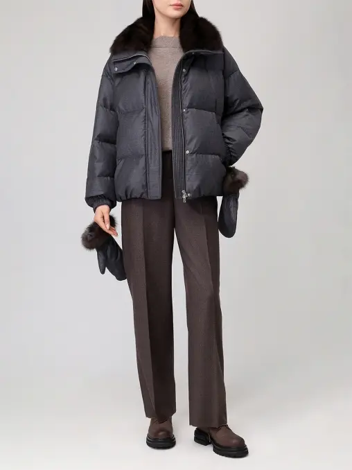 Пуховик стеганый YVES SALOMON