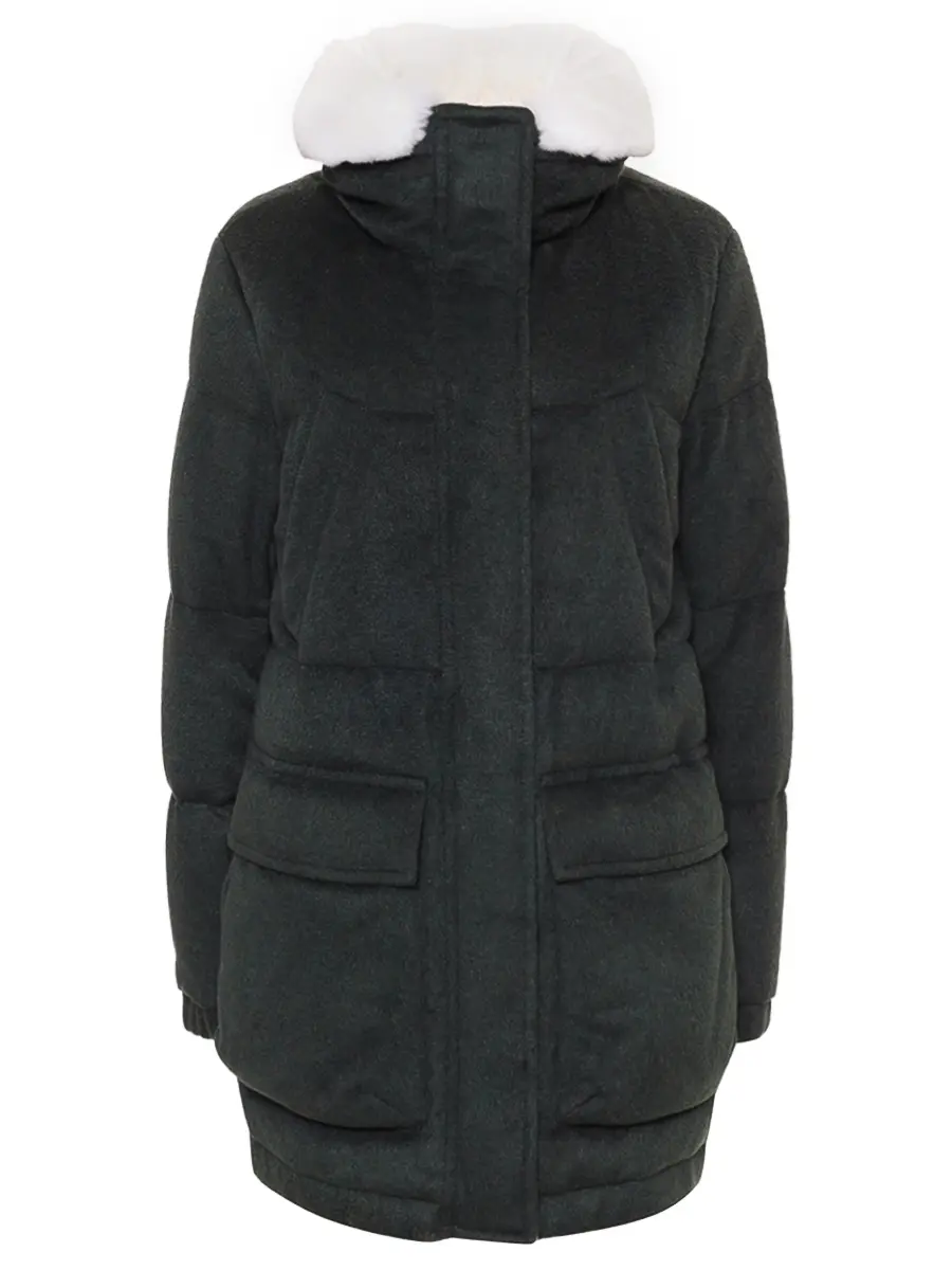 Пуховик кашемировый