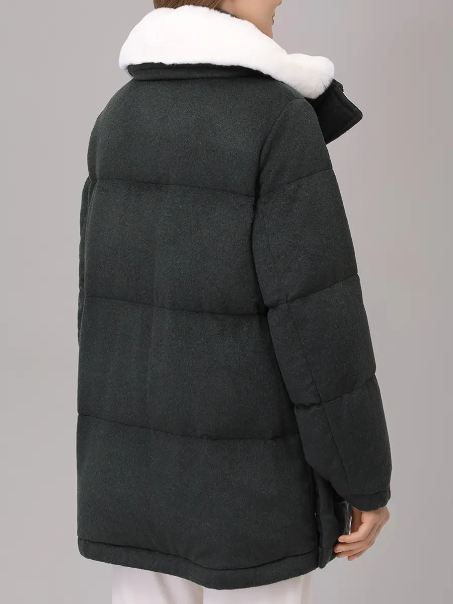 Пуховик кашемировый