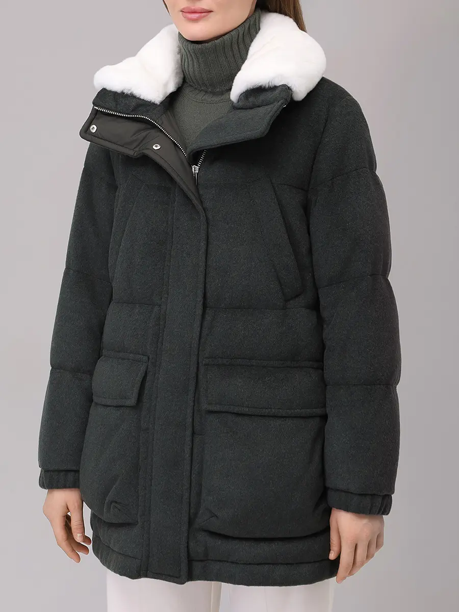 Пуховик кашемировый