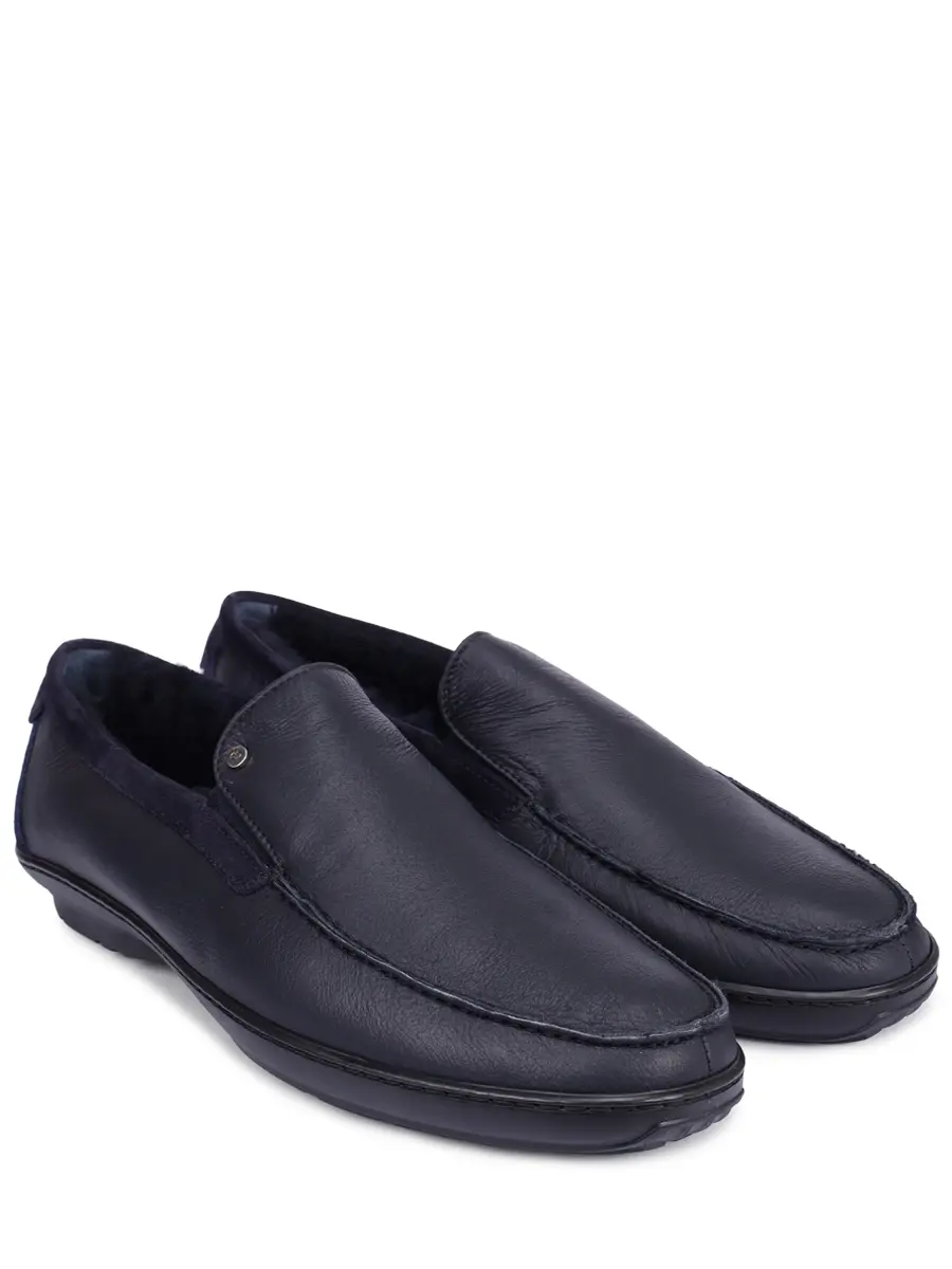 Лоферы кожаные на меху