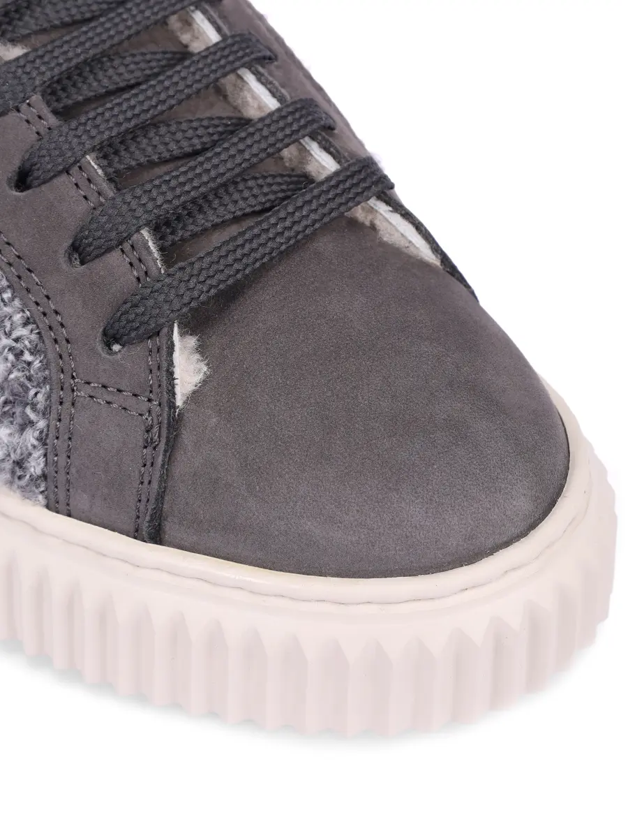 Кеды комбинированные на меху