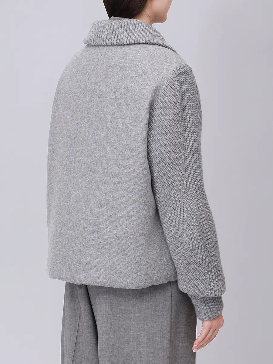 Пуховик однотонный