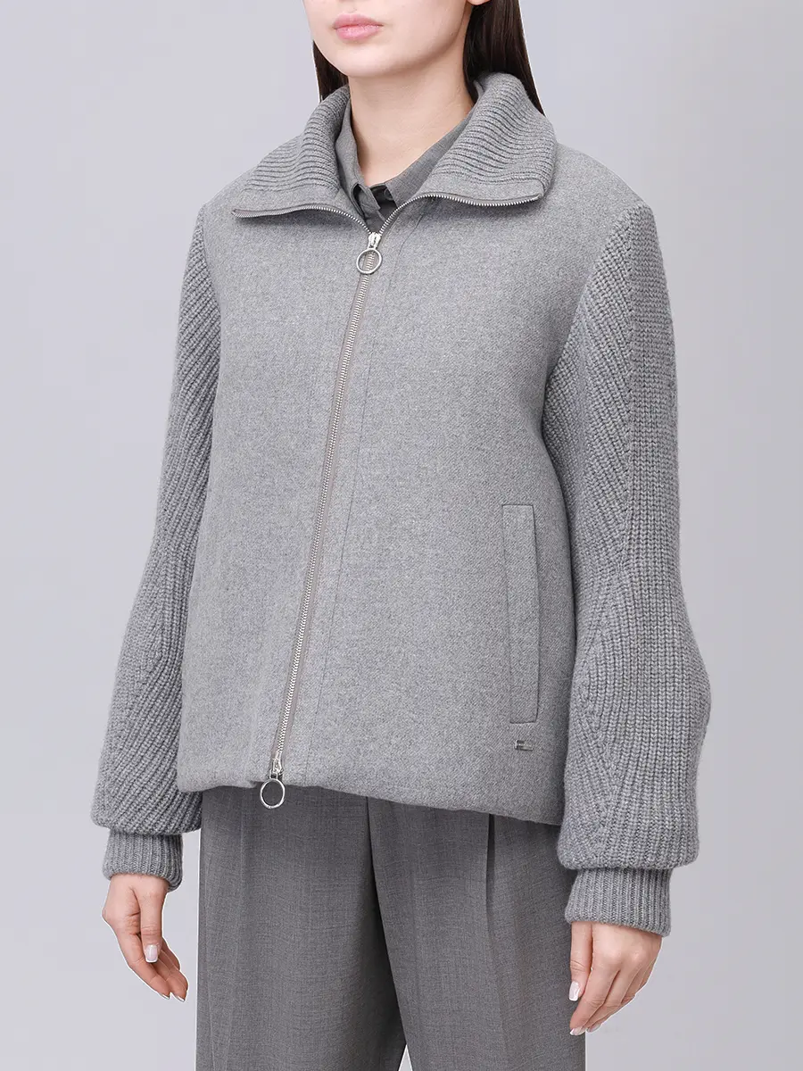 Пуховик однотонный