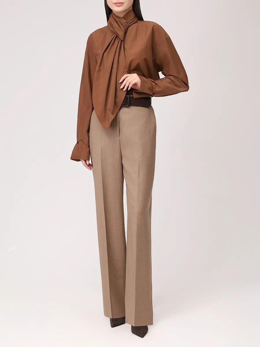 Блуза однотонная