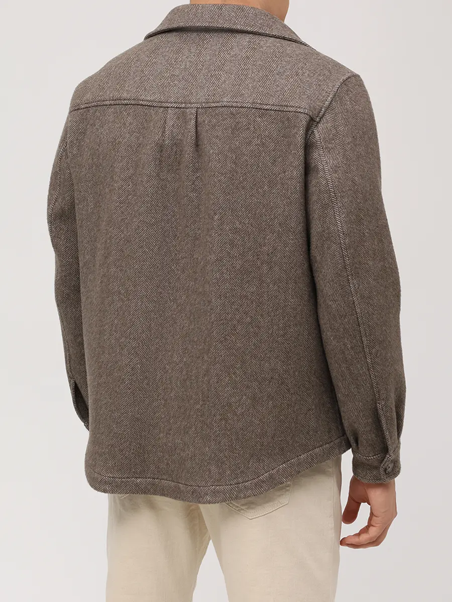 Рубашка Relaxed Fit из шерсти и лиоцелла