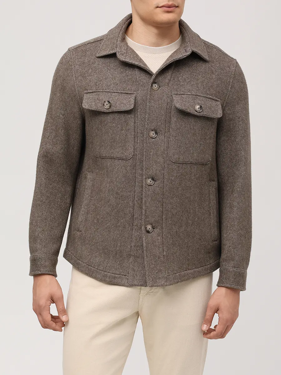 Рубашка Relaxed Fit из шерсти и лиоцелла