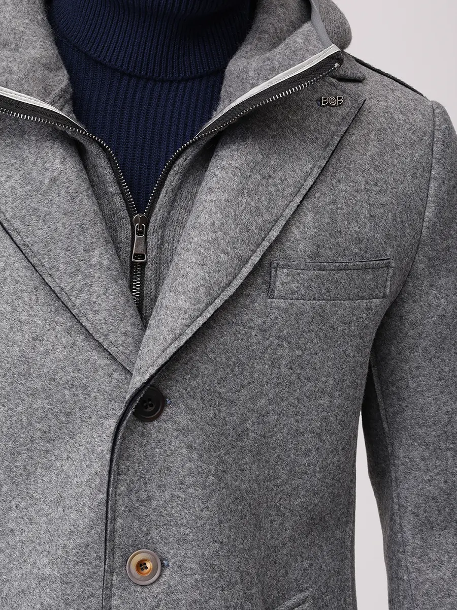 Пальто однотонное