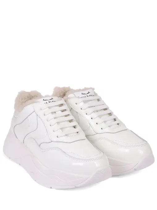 Кроссовки кожаные на меху VOILE BLANCHE