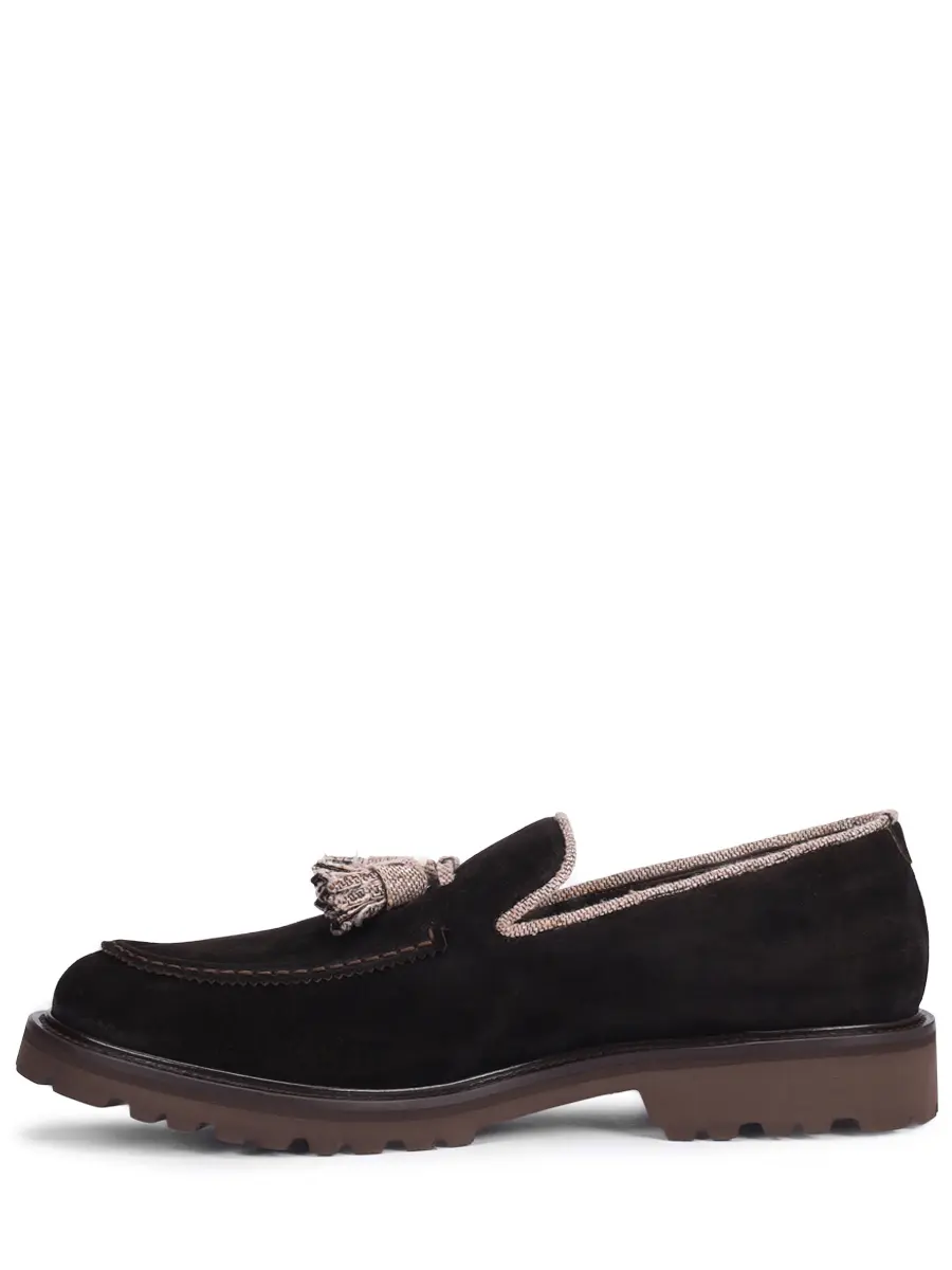 Лоферы замшевые