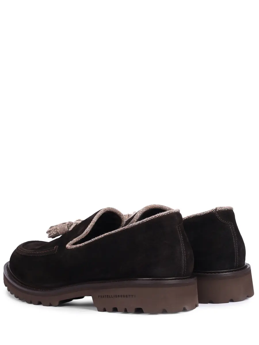 Лоферы замшевые