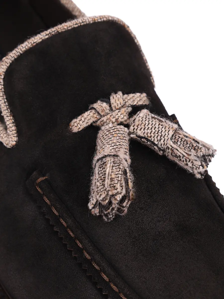 Лоферы замшевые