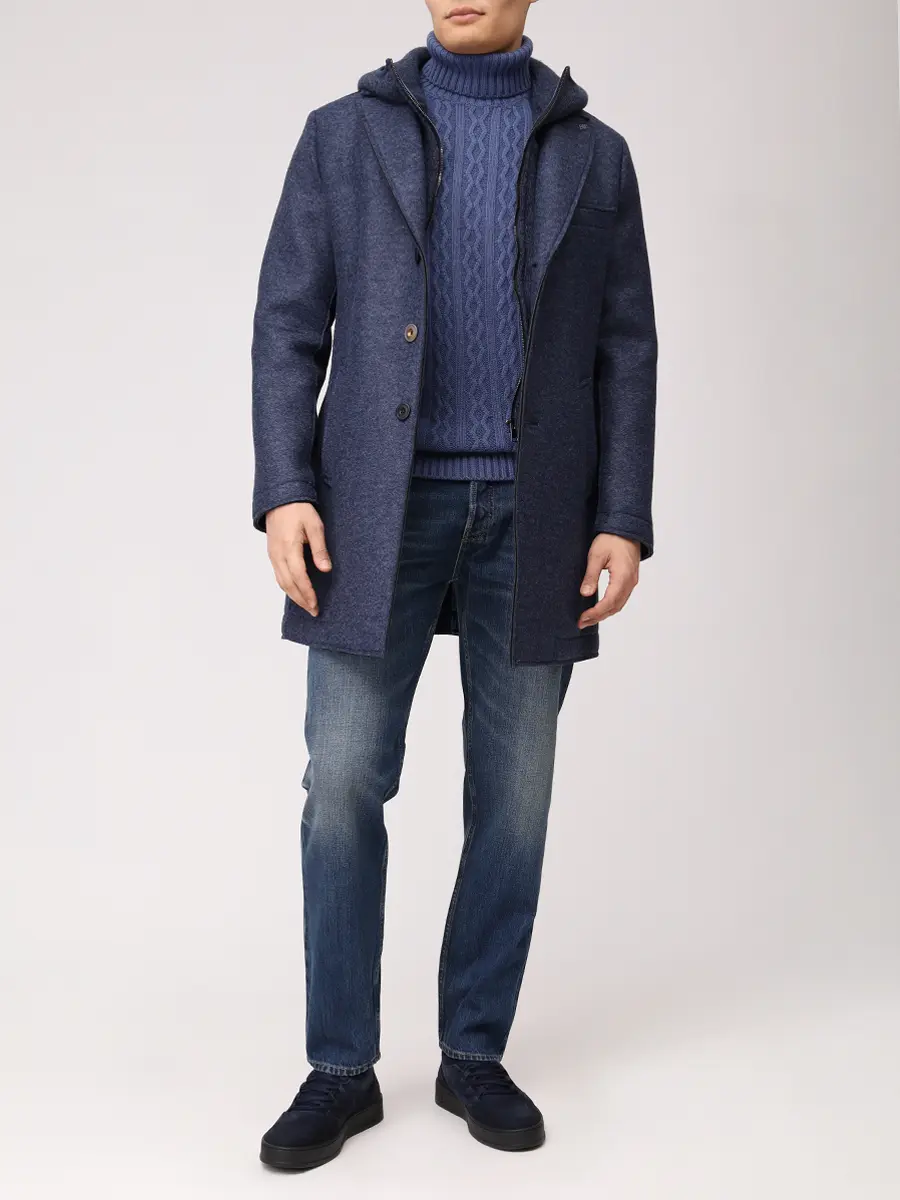 Пальто однотонное