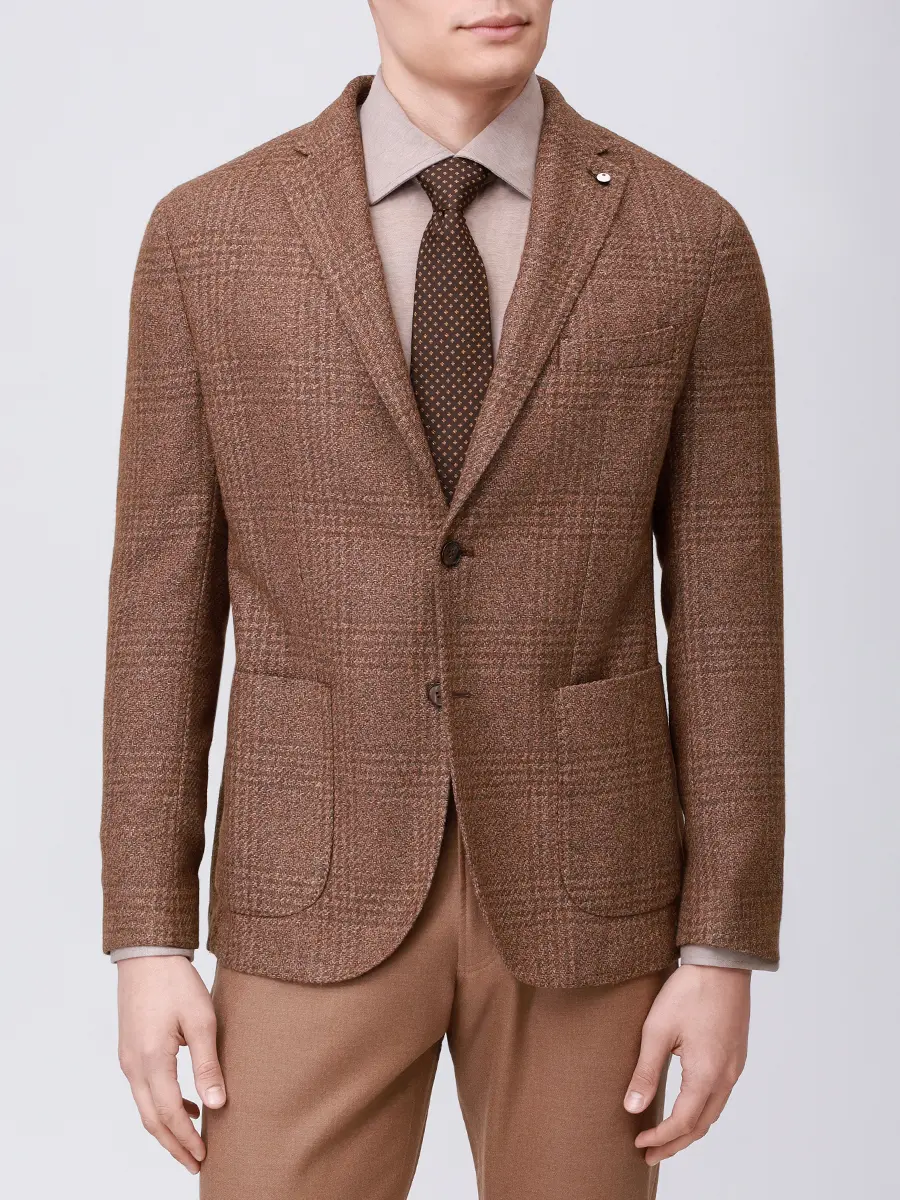 Пиджак из шерсти и хлопка