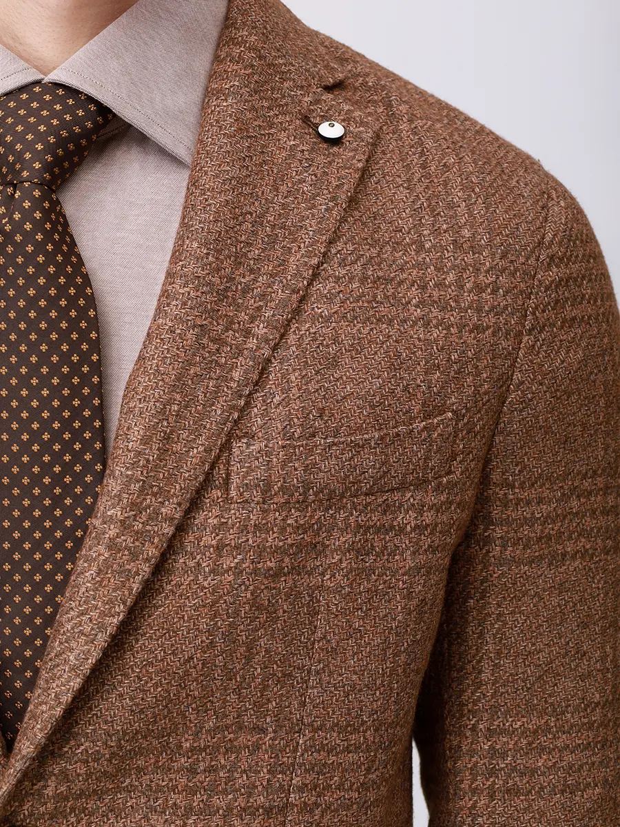 Пиджак из шерсти и хлопка