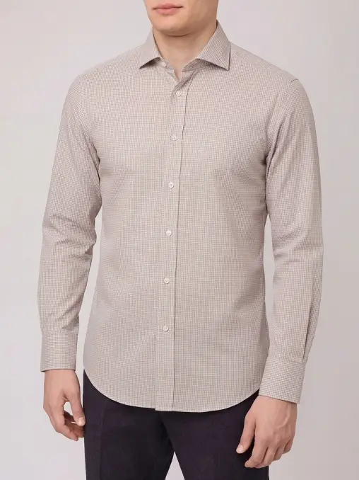 Рубашка Slim Fit хлопковая BRUNELLO CUCINELLI