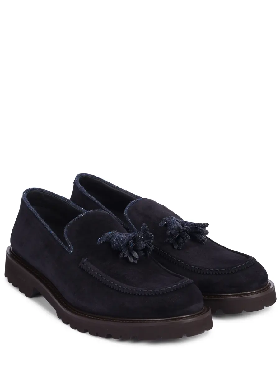 Лоферы замшевые