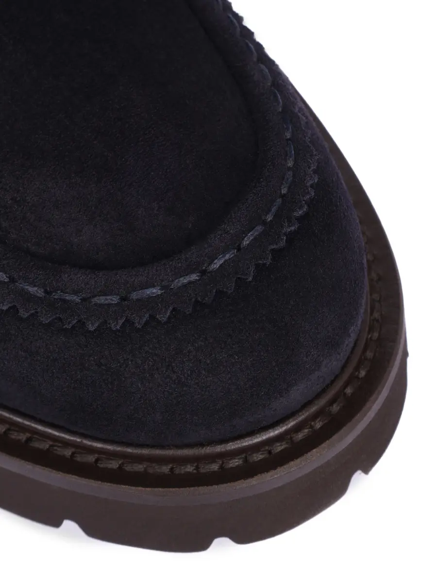 Лоферы замшевые