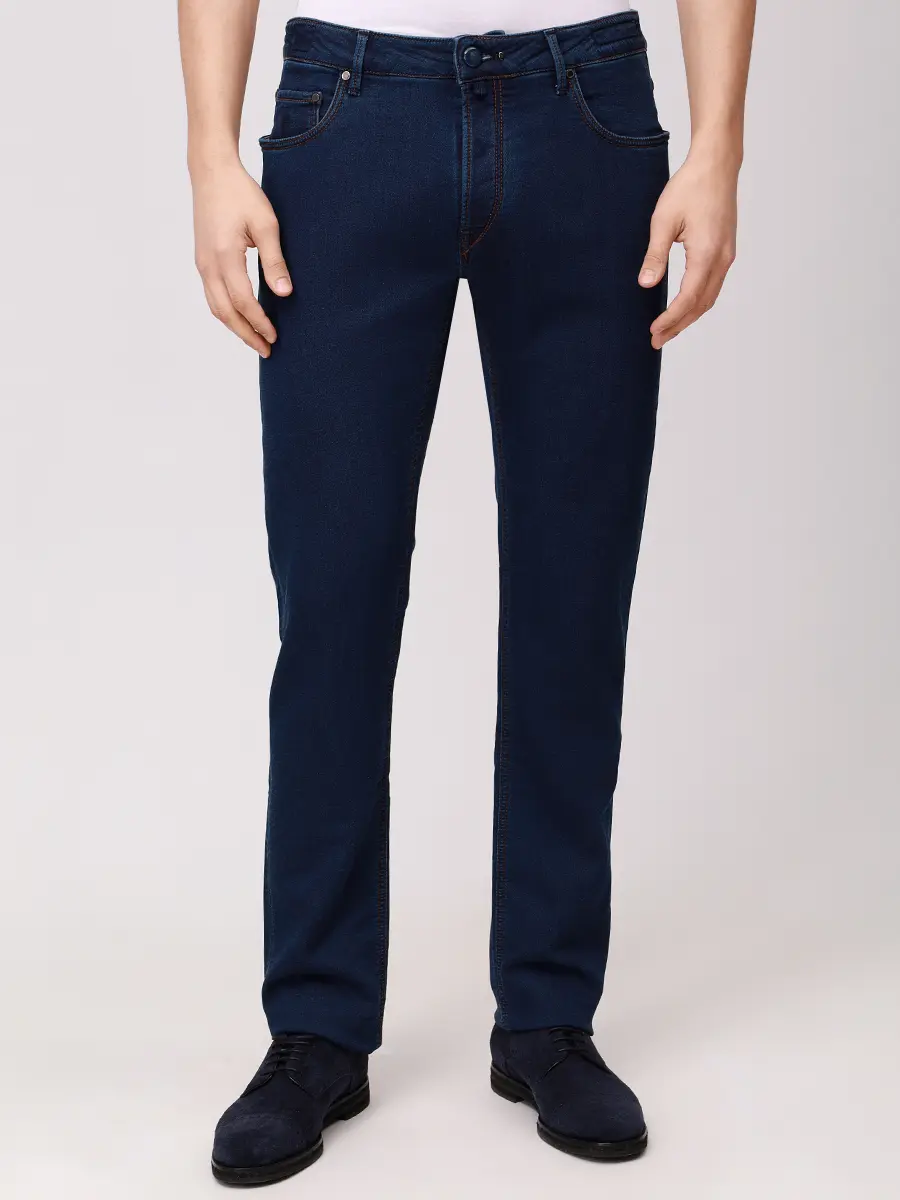 Джинсы из хлопка и шерсти