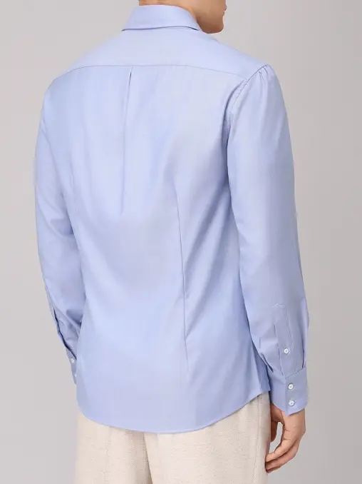 Рубашка Slim Fit шерстяная BRUNELLO CUCINELLI