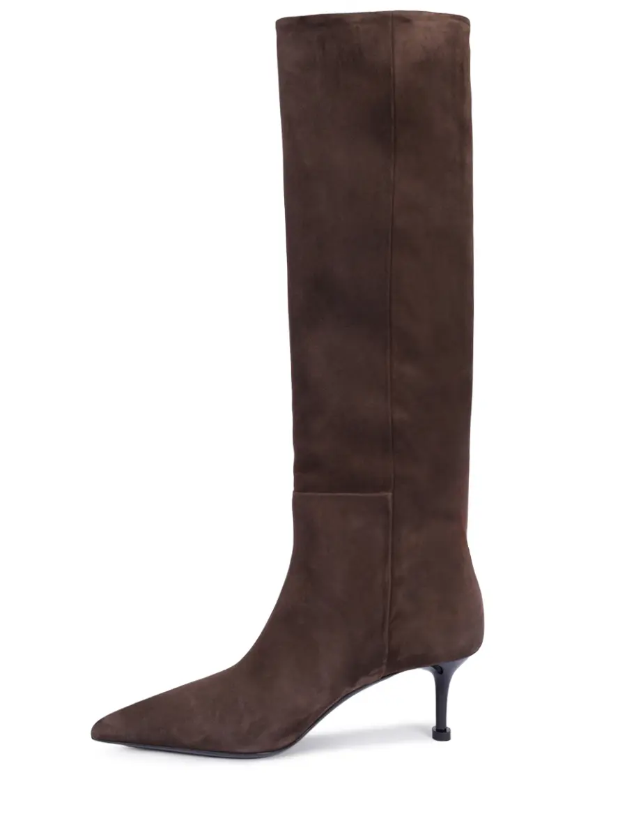 Сапоги замшевые