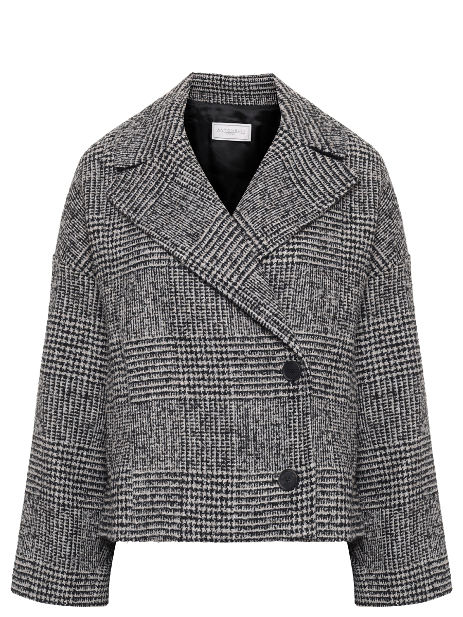 Полупальто в клетку