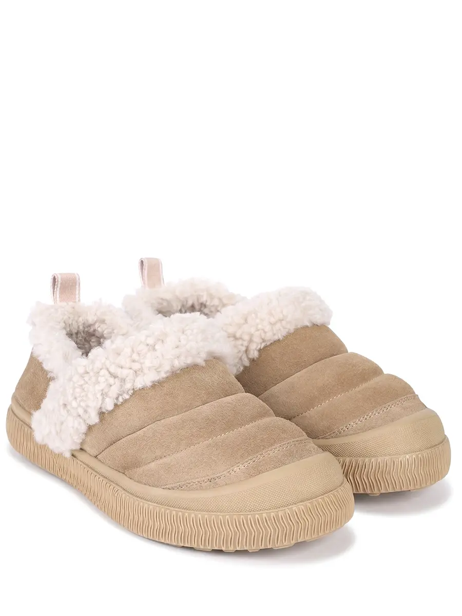 Слипоны замшевые на меху