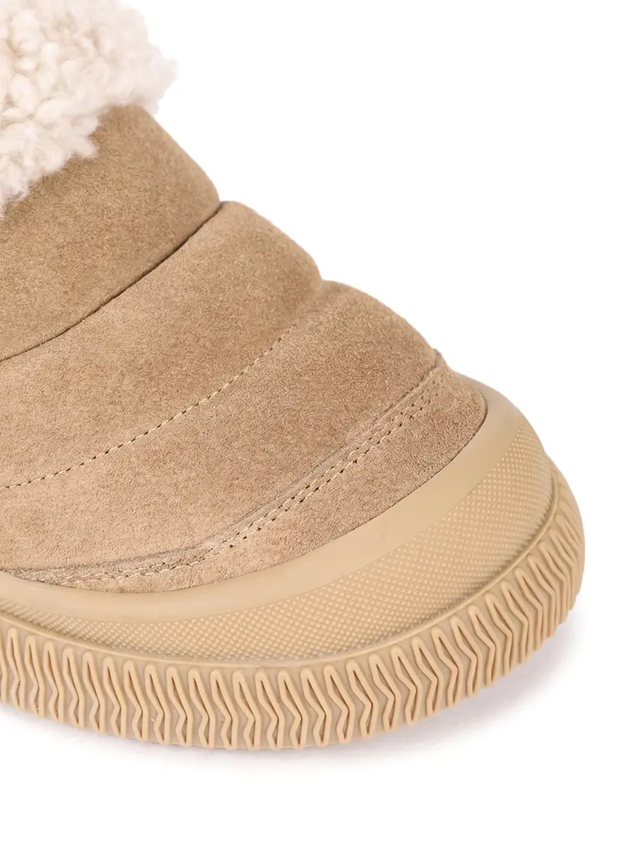 Слипоны замшевые на меху