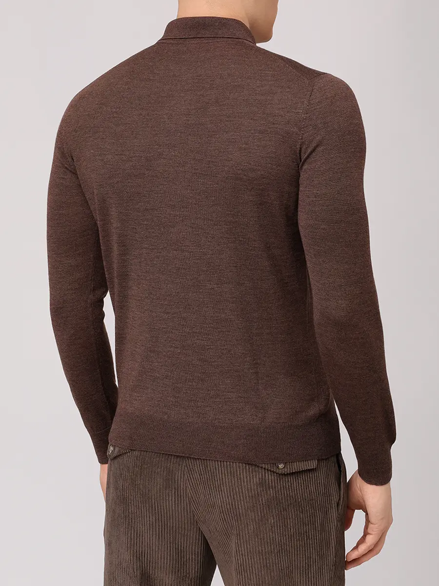 Поло из шерсти и шелка