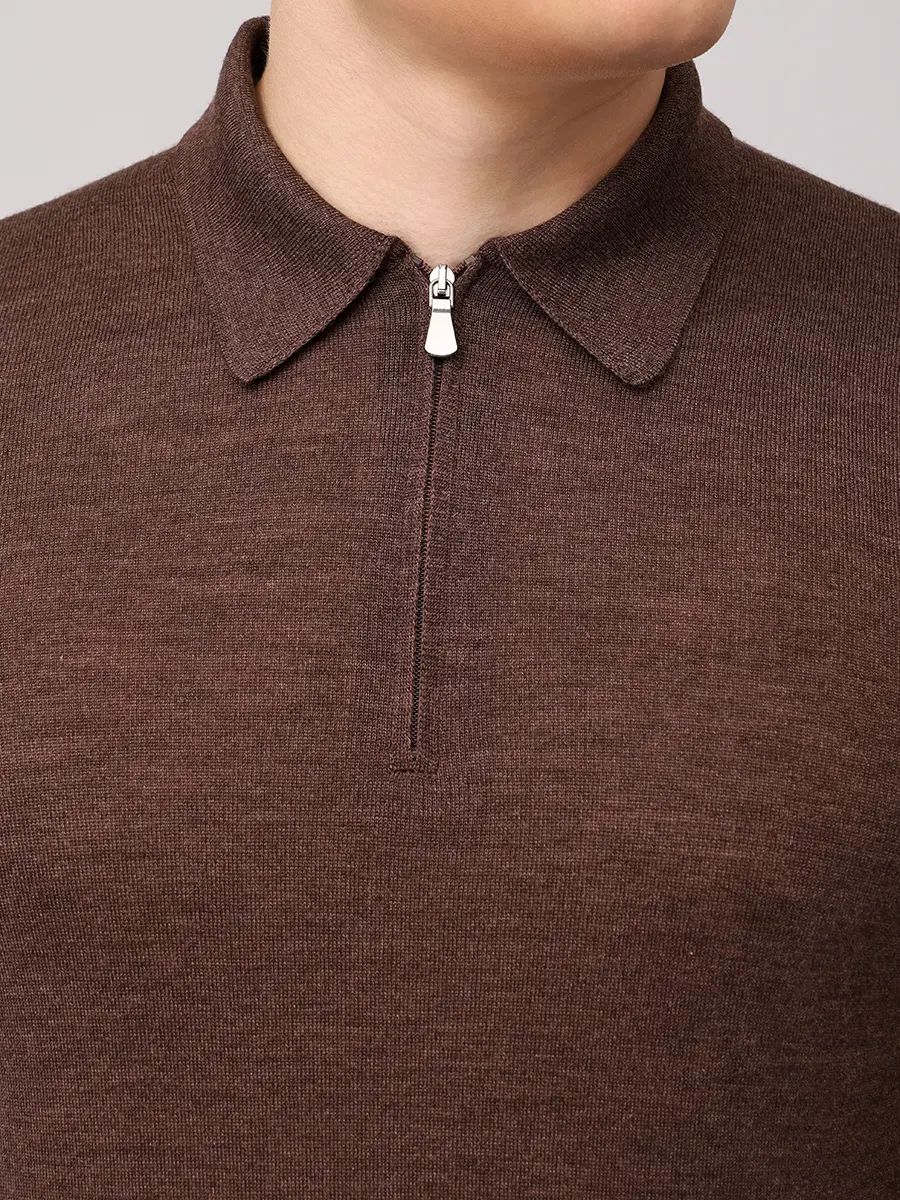 Поло из шерсти и шелка