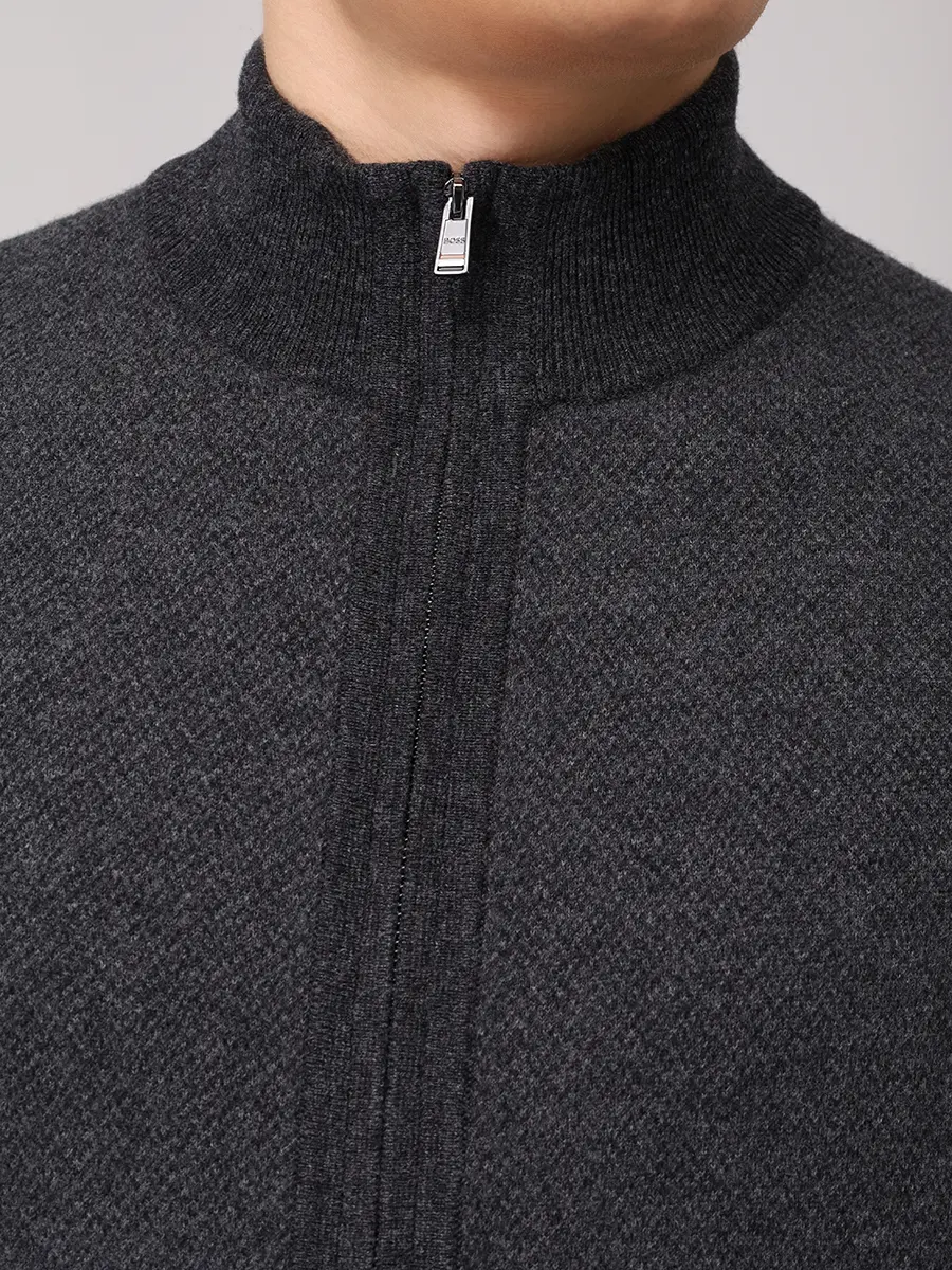 Кардиган из шерсти и хлопка