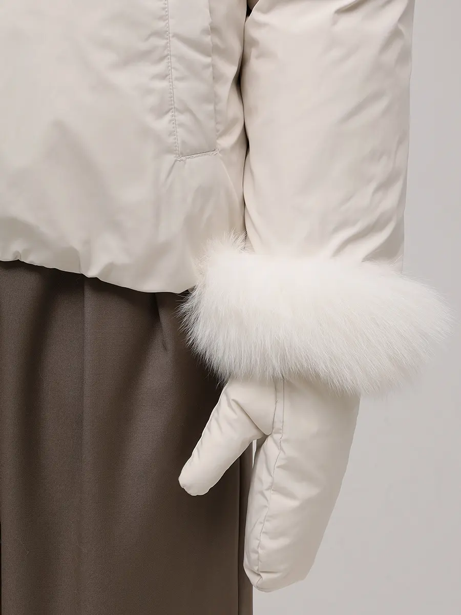 Пуховик однотонный