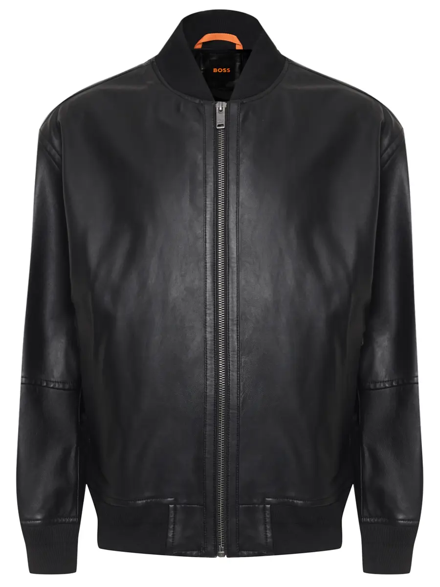 Бомбер кожаный