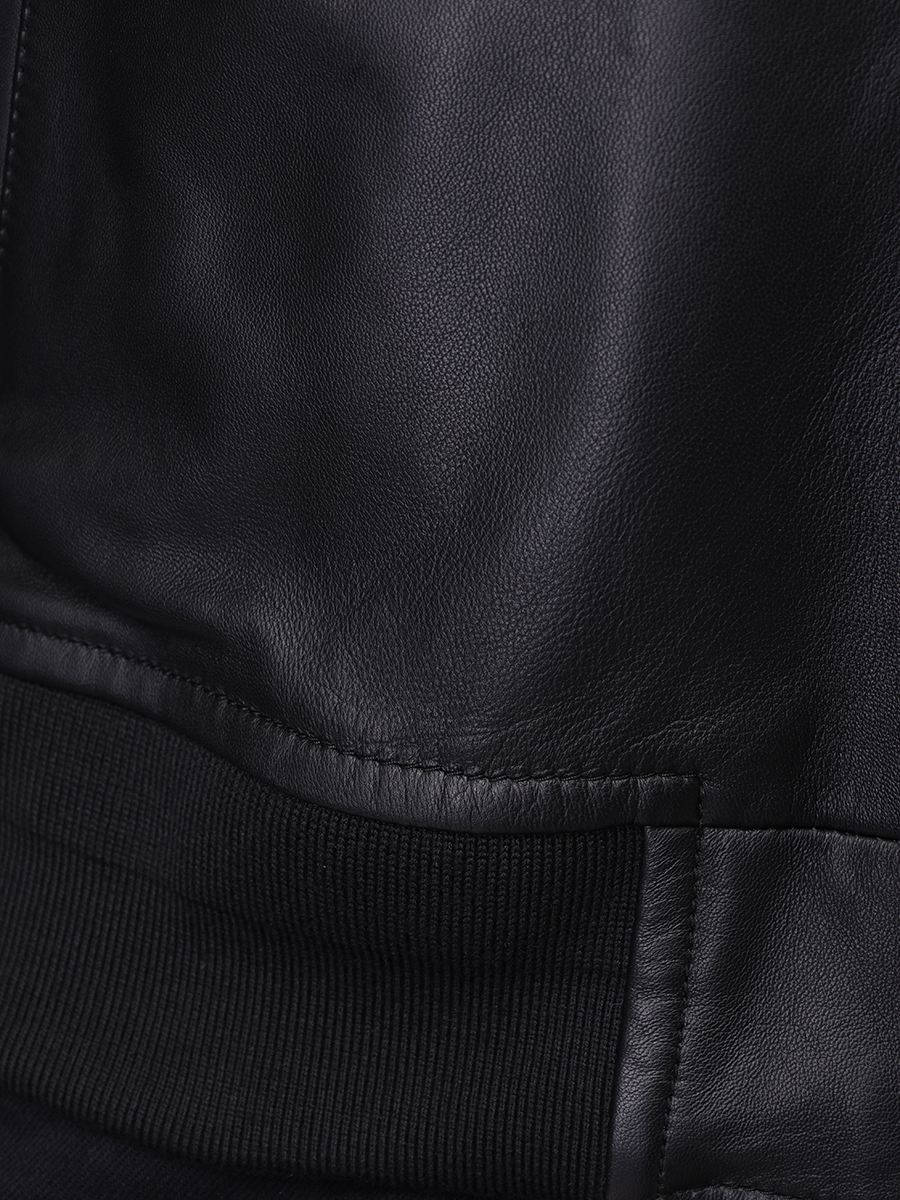 Бомбер кожаный